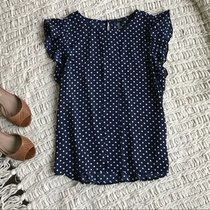 Blue Polka Dot Blouse